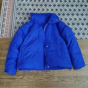 Express woman's puffer M - cobalt blue